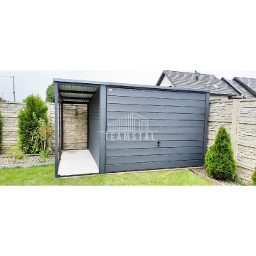 Garaż Blaszany 3m x 5m + wiata 1m. - spad tył... - Garaże i wiaty - Malbork - zdjęcie 8
