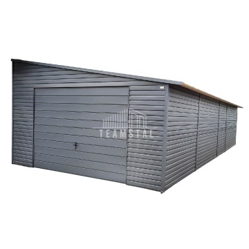 Garaż Blaszany 5m x 8m  - spad w prawo - Brama... - Garaże i wiaty - Konin - zdjęcie 1