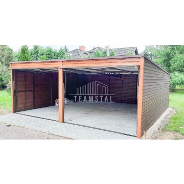 Garaż Blaszany 6m x 5,8m - spad tył - 2x Brama... - Garaże i wiaty - Sieradz - zdjęcie 6
