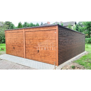Garaż Blaszany 6m x 5,8m - spad tył - 2x Brama... - Garaże i wiaty - Sieradz - zdjęcie 5