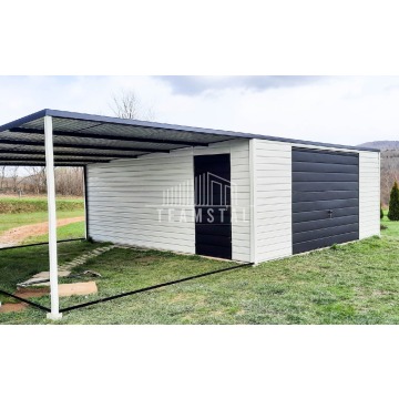Garaż Blaszany 6m x 6m - wiata - spad tył - B... - Garaże i wiaty - Słupsk - zdjęcie 2