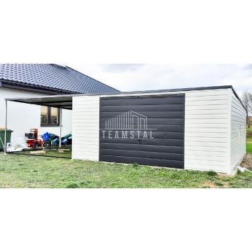 Garaż Blaszany 6m x 6m - wiata - spad tył - B... - Garaże i wiaty - Słupsk - zdjęcie 3