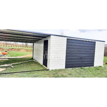 Garaż Blaszany 6m x 6m - wiata - spad tył - B... - Garaże i wiaty - Słupsk - zdjęcie 4
