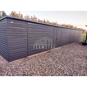 Garaż Blaszany 15m x 6m - spad tył -  Brama u... - Garaże i wiaty - Jarocin - zdjęcie 5