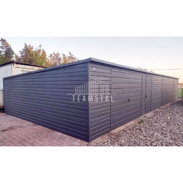 Garaż Blaszany 15m x 6m - spad tył -  Brama u... - Garaże i wiaty - Jarocin - zdjęcie 6