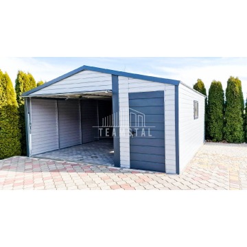Garaż Blaszany 5m x 6m poziom - Brama  + drzwi... - Garaże i wiaty - Szczecinek - zdjęcie 9