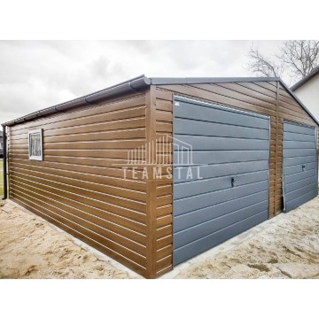 GARAŻ BLASZANY 7m x 6m - dwuspad - 2x Brama +... - Garaże i wiaty - Iława - zdjęcie 6