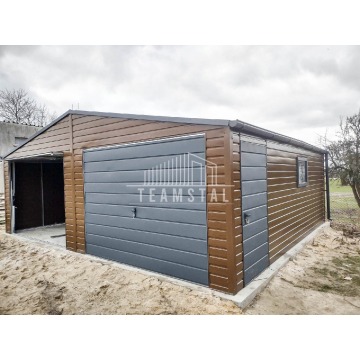 GARAŻ BLASZANY 7m x 6m - dwuspad - 2x Brama +... - Garaże i wiaty - Iława - zdjęcie 8