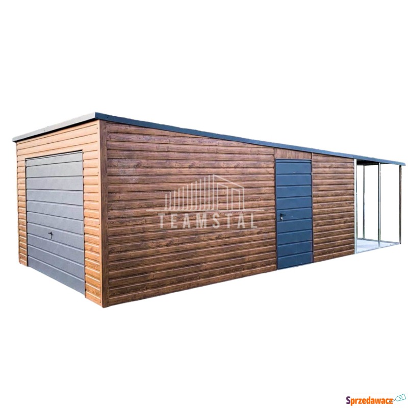 Garaż Blaszany 4m x 6m - spad tył...
