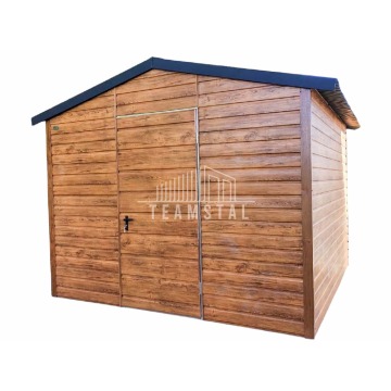 SCHOWEK - Domek ogrodowy  3m x 3m dwuspadowy - drzwi - drewnopodobny TS324 3x3