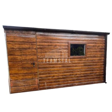 SCHOWEK - Domek Ogrodowy 4m x 3m spad w prawo - drzwi + okno - drewnopodobny TS362 4x3