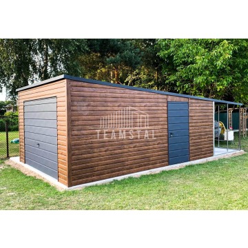Garaż Blaszany 4m x 6m - spad tył Brama - wiata... - Garaże i wiaty - Płock - zdjęcie 2
