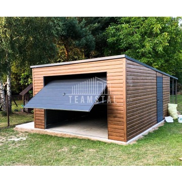 Garaż Blaszany 4m x 6m - spad tył Brama - wiata... - Garaże i wiaty - Płock - zdjęcie 5
