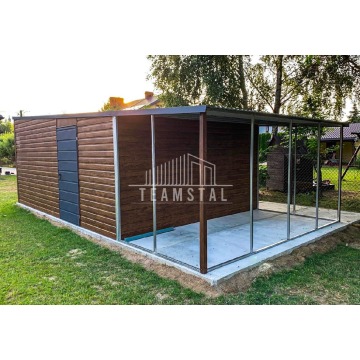 Garaż Blaszany 4m x 6m - spad tył Brama - wiata... - Garaże i wiaty - Płock - zdjęcie 4