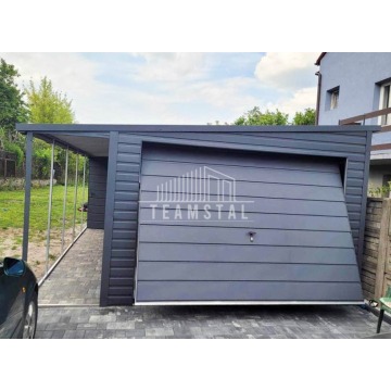 Garaż Blaszany 3,3m x 7m spad w bok Brama - wiata... - Garaże i wiaty - Kalisz - zdjęcie 5