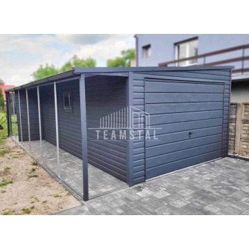 Garaż Blaszany 3,3m x 7m spad w bok Brama - wiata... - Garaże i wiaty - Kalisz - zdjęcie 3