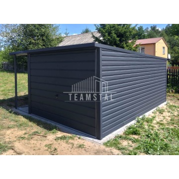 GARAŻ BLASZANY 3m x 5m + wiata 1m. - spad tył... - Garaże i wiaty - Radom - zdjęcie 2