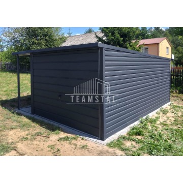 GARAŻ BLASZANY 3m x 5m + wiata 1m. - spad tył... - Garaże i wiaty - Radom - zdjęcie 3