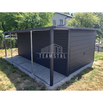 GARAŻ BLASZANY 3m x 5m + wiata 1m. - spad tył... - Garaże i wiaty - Radom - zdjęcie 5