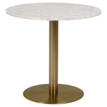 Stół Corby 105cm biały-złoty Actona