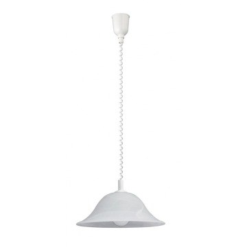 Lampa wisząca zwis Rabalux Alabastro 1x60W E27 biały alabaster 3904