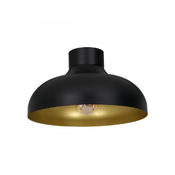 Luminex Basca 1538 plafon lampa sufitowa 1x60W E27 czarny/złoty