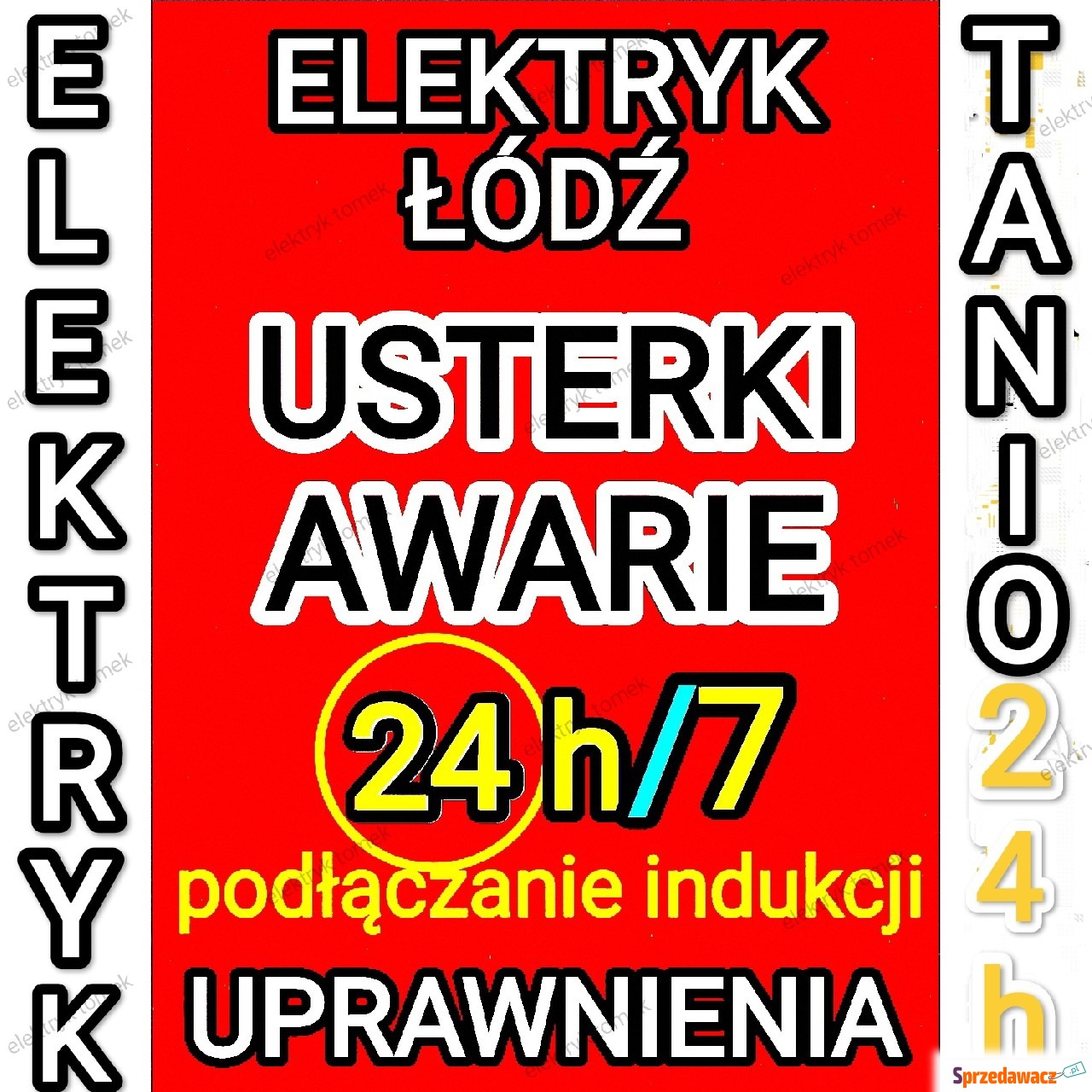 Elektryk awarie 24h/7dni Łódź...