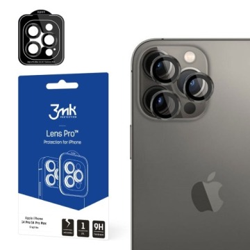 Osłona na aparat 3mk Lens Protection Pro 1 zestaw dla iPhone 14 Pro / 14 Pro Max, grafitowa