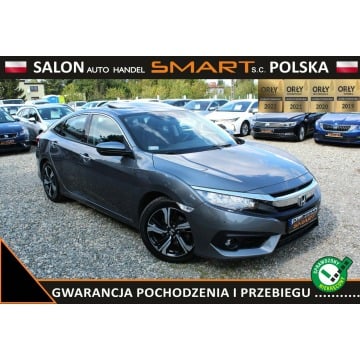 Honda Civic - Automat/ Skóry / Szyberdach/ Salon Pl/ Serwis/ 1 Re. 2018R