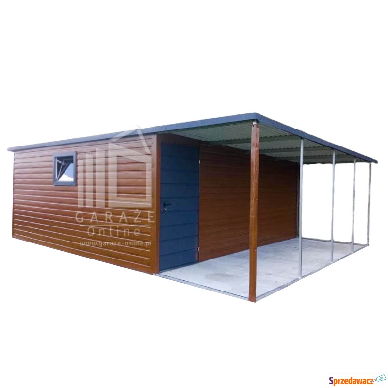 Garaż Blaszany 6m x 5m spad w bok...