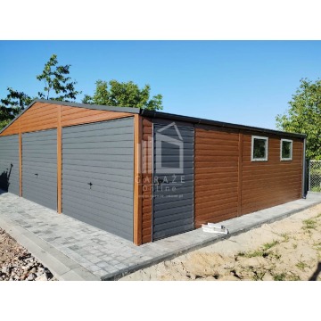 Garaż Blaszany 9m x 6m poziom dwuspad 3x Brama... - Garaże i wiaty - Kłodzko - zdjęcie 3