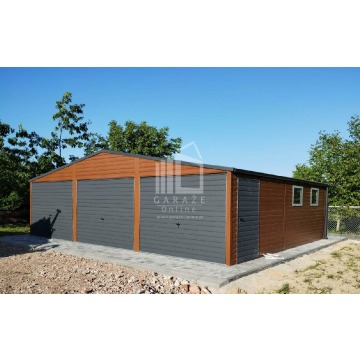 Garaż Blaszany 9m x 6m poziom dwuspad 3x Brama... - Garaże i wiaty - Kłodzko - zdjęcie 6
