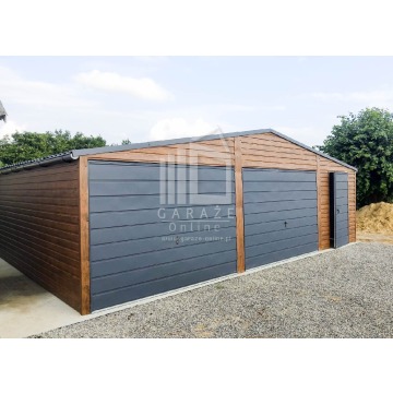 GARAŻ Blaszany  8m x 7m dwuspad 2x Brama drzwi... - Garaże i wiaty - Tychy - zdjęcie 4