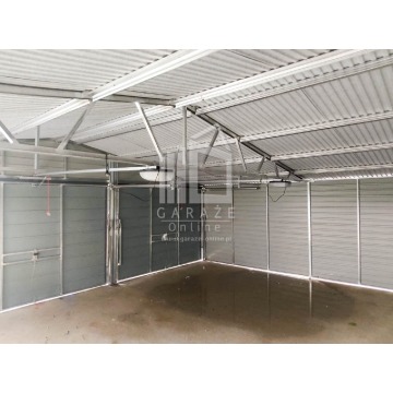 GARAŻ Blaszany  8m x 7m dwuspad 2x Brama drzwi... - Garaże i wiaty - Tychy - zdjęcie 7
