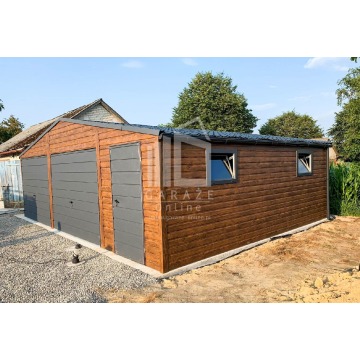 GARAŻ Blaszany  8m x 7m dwuspad 2x Brama drzwi... - Garaże i wiaty - Tychy - zdjęcie 8