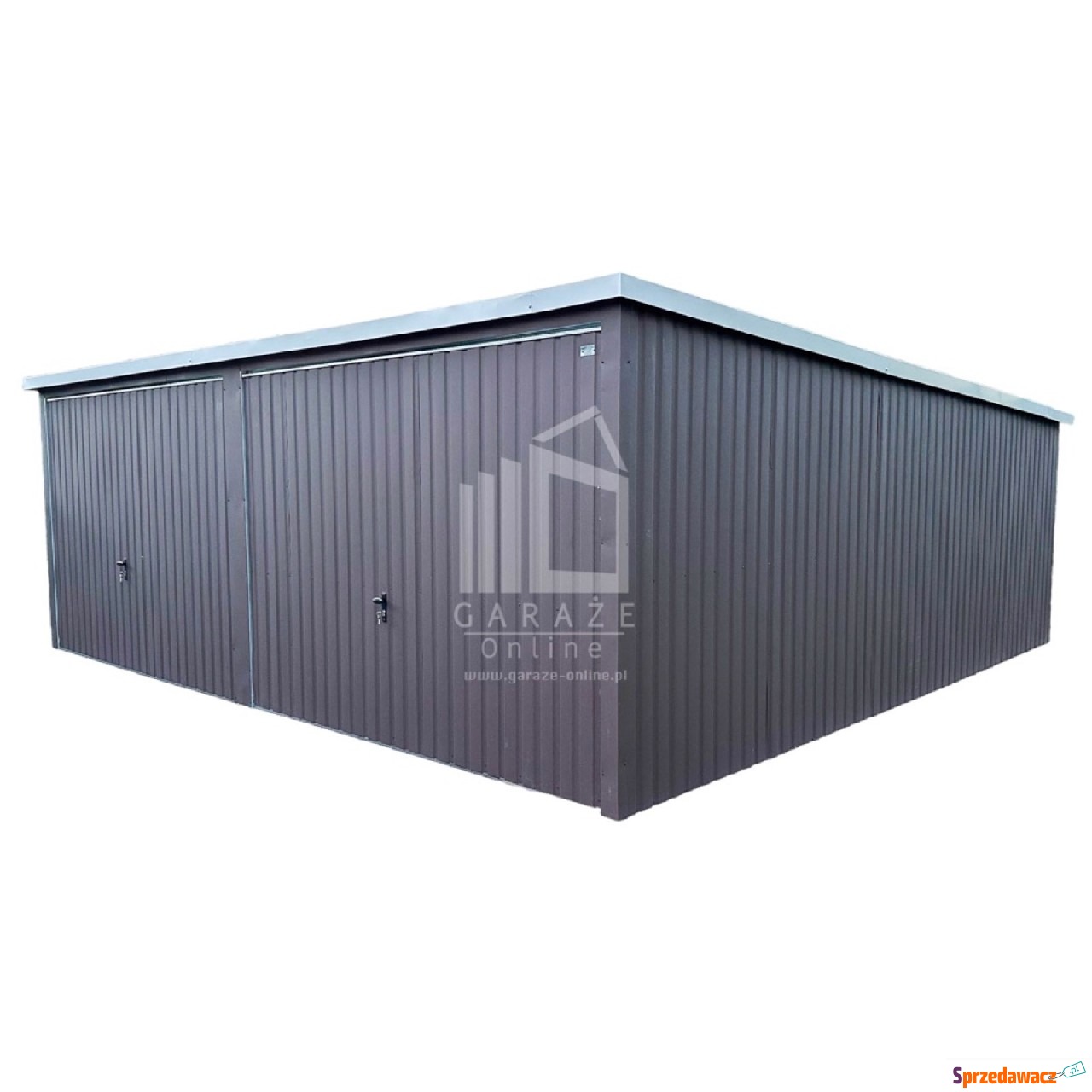 Garaż Blaszany 6m x 7m spad w tył...