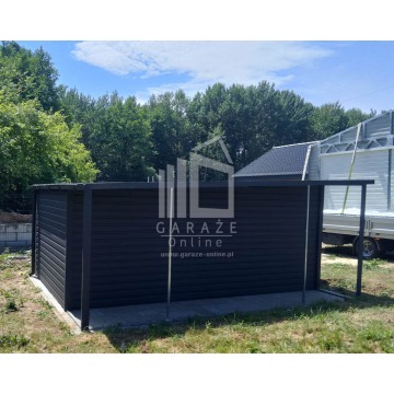 Garaż Blaszany 3m x 5m + wiata 1m. - spad tył... - Garaże i wiaty - Braniewo - zdjęcie 4