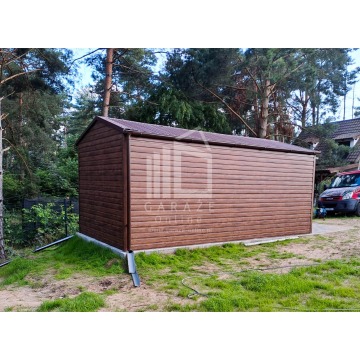 GARAŻ BLASZANY 3m x 6m poziom - dwuspad - Brama... - Garaże i wiaty - Koszalin - zdjęcie 5