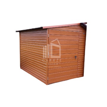 SCHOWEK - Domek Ogrodowy 2m x 3m spad w lewo - 1x drzwi drewnopodobny ID410  2x3