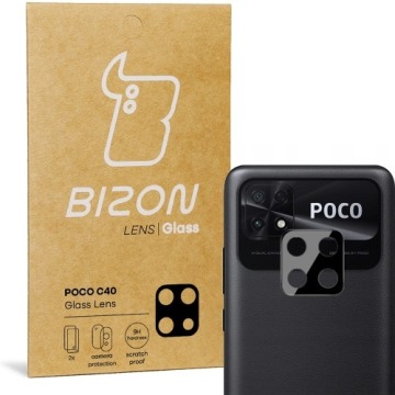 Szkło na aparat Bizon Glass Lens dla Poco C40 / Redmi 10C, 2 sztuki