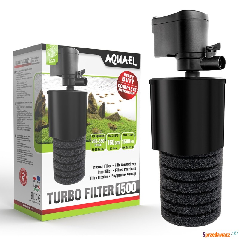 Filtr wewnĘtrzny AQUAEL turbo 1500 - Filtrowanie, oświetlenie - Legnica