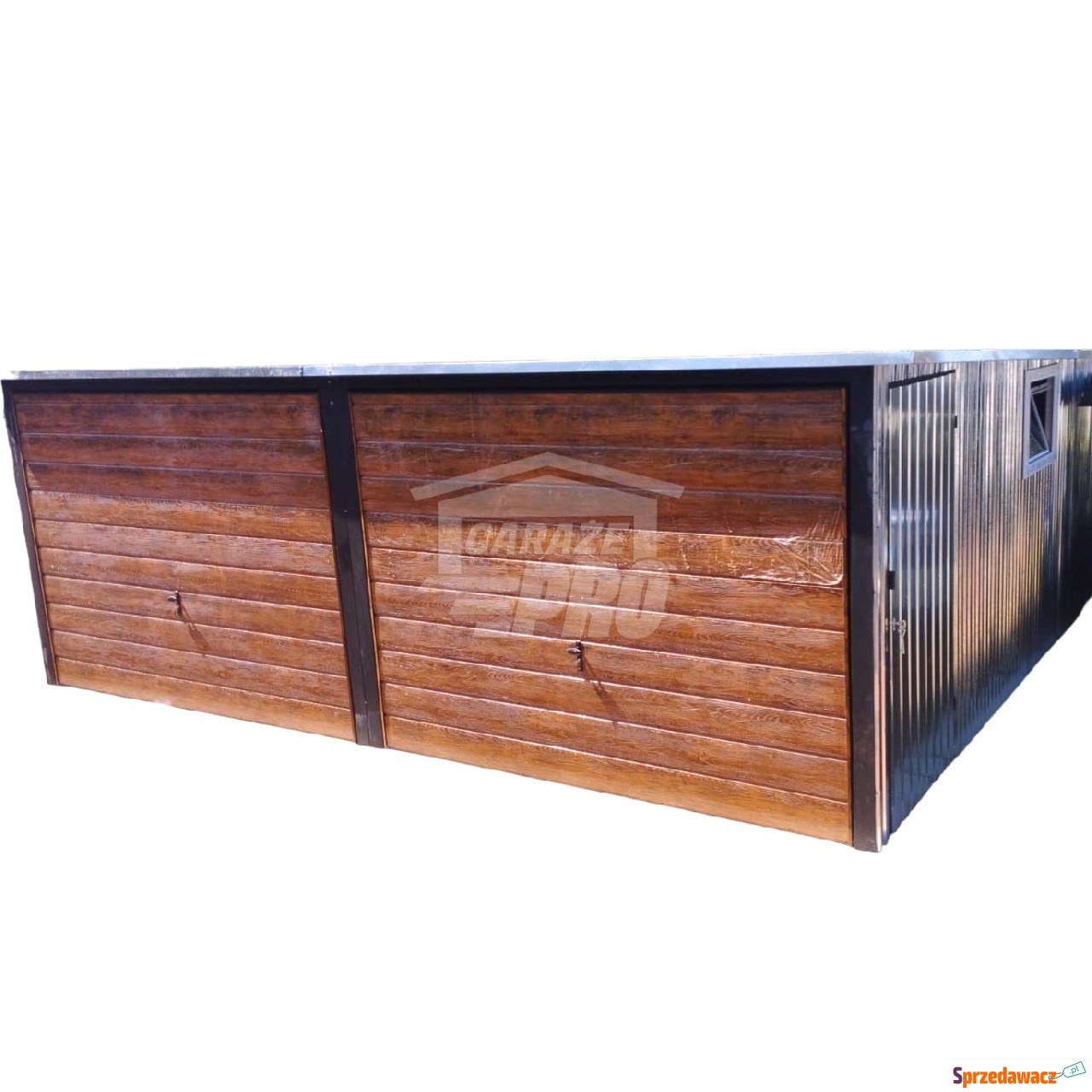 Garaż blaszany 6x6 2x Brama +...