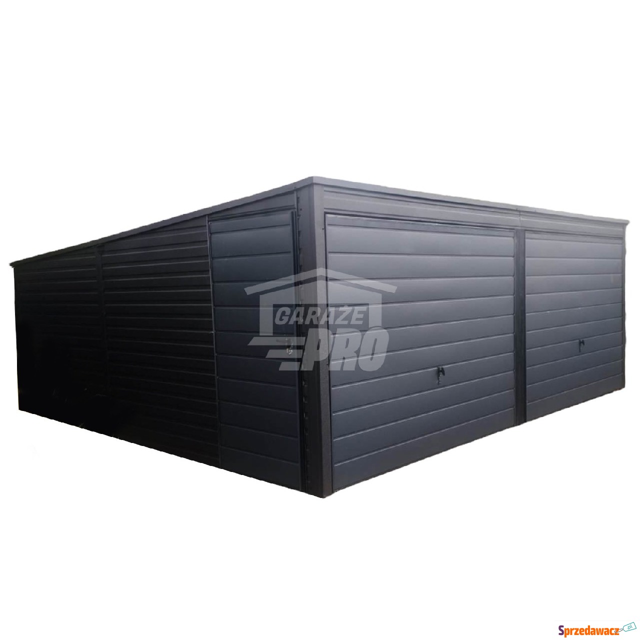 Garaż blaszany 6x5 2x Brama uc...