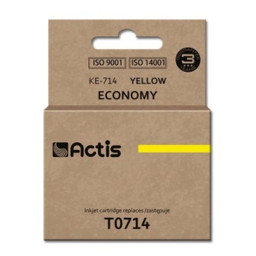 Tusz ACTIS KE-714 (zamiennik Epson T0714, T0894, T1004; Standard; 13.5 ml; żółty)