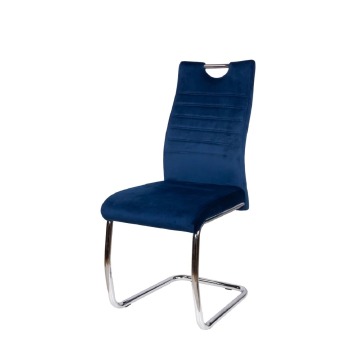 Krzesło tapicerowane Slim ciemny niebieski