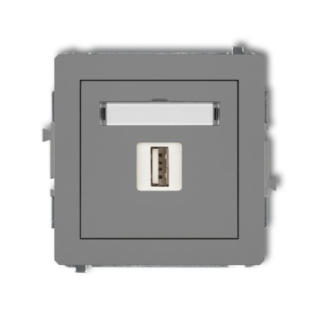 Gniazdo USB-AA Karlik Deco 27DGUSB-5 pojedyncze 3.0 szary mat