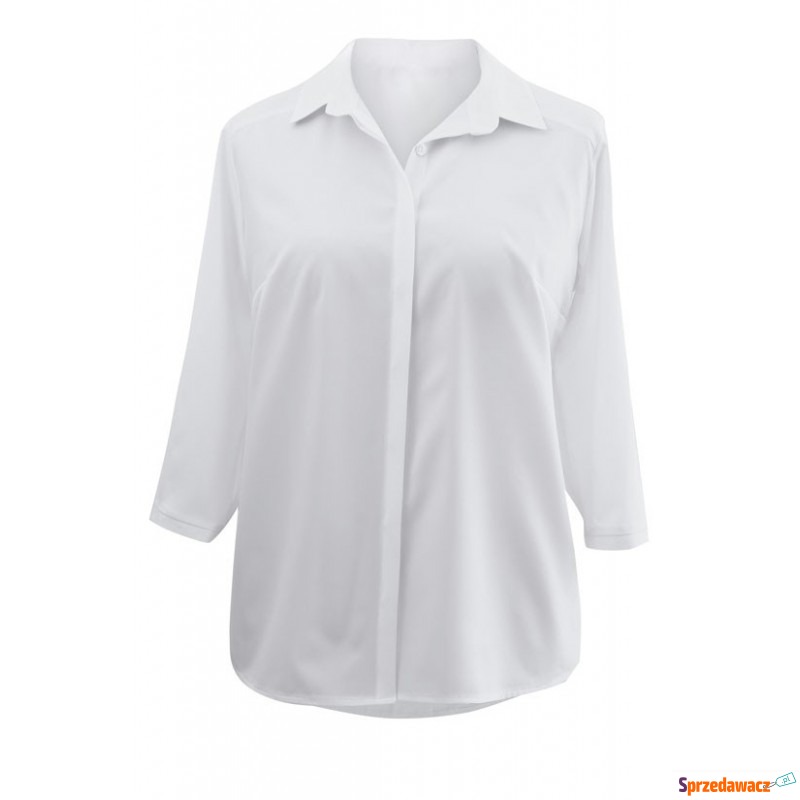 Elegancka biała koszula SELLA - rękaw 3/4 - Bluzki, koszule - Płock