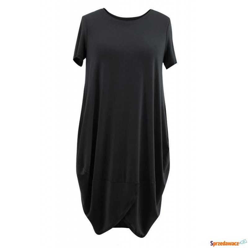 Czarna sukienka z krótkim rękawem - Lucy - Sukienki - Mikołów