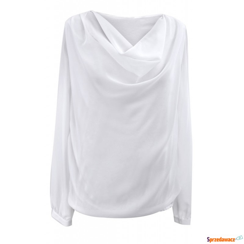 Biała bluzka z dekoltem woda LOUISA - Bluzki, koszule - Pabianice