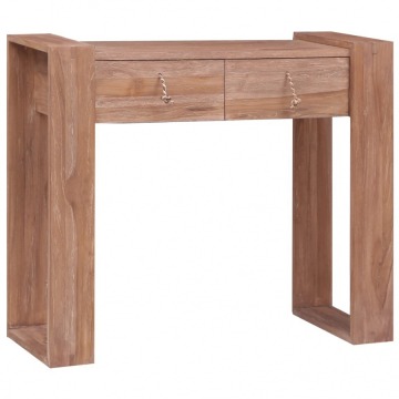 Stolik konsola, 90x35x75 cm, lite drewno tekowe